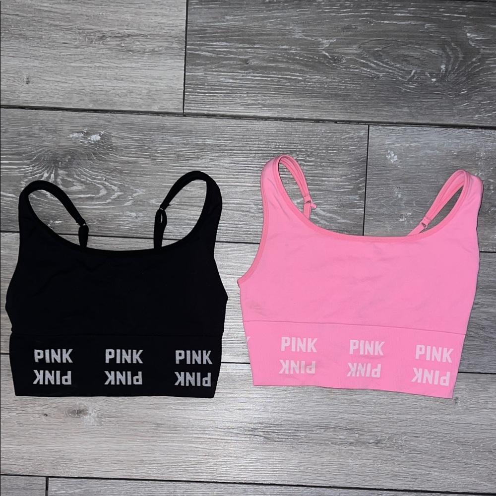 VS Pink Seamless Convertible Back Sports Bra (2) Large